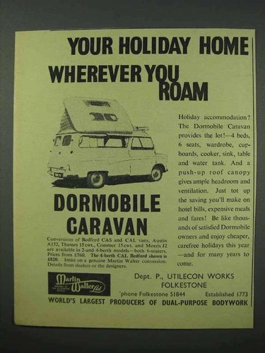 1960 dormobile caravan - dormobile,