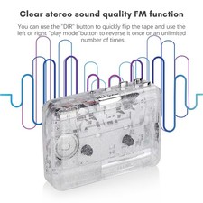 Portable USB Cassette Player Transparent Cassette Tape Player USB Cassette B5M0