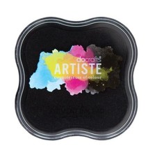 Docrafts Artiste Pigment Ink Pad Black for Stamping, Embossing Powders
