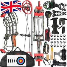 Dual-Use Compound Bow 30-60lbs Let-off 80% Hunting Shooting Target RH LH Archery