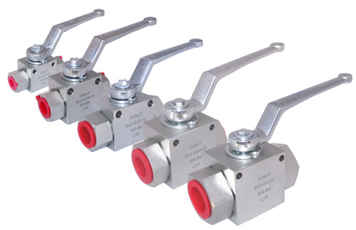 Hydraulic ball valve 3 way - ball,