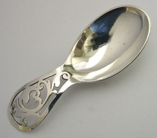 QUALITY ENGLISH SOLID STERLING SILVER CADDY SPOON 1950 MID CENTURY