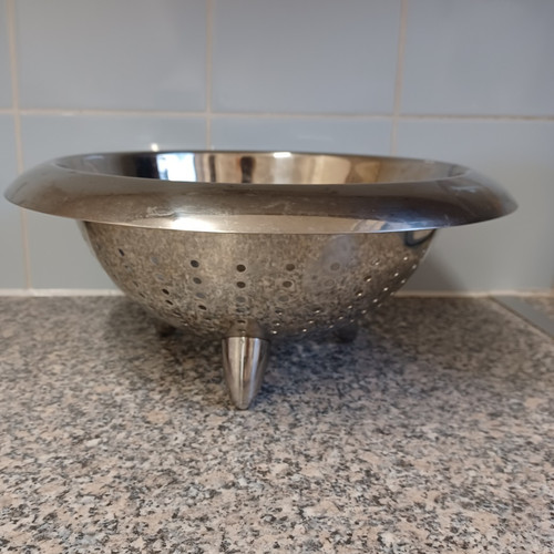 Stainless steel colander - steel,