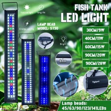 30~130cm UK Aquarium Light Lighting Full Spectrum Aqua Plant Fish Tank LED Lamp