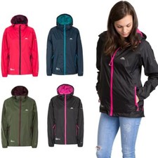 Trespass Qikpac Ladies 5000mm Waterproof Hooded Jacket with Packaway Pouch