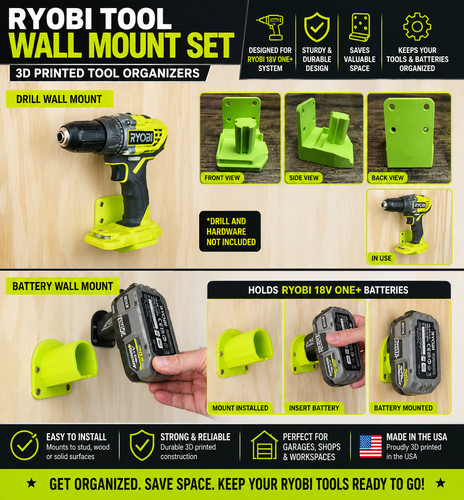 Ryobi 18v one drill wall - ryobi,