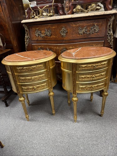 Pair oval french gilt - pair,
