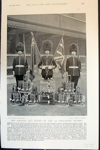 Antique old print - old, colours