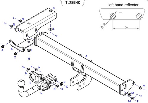 Towtrust horizontal detachable - horizontal,