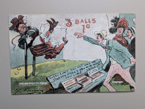 Old vintage postcard artist - vintage,