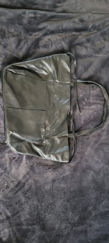 Zara black faux leather - leather, tote