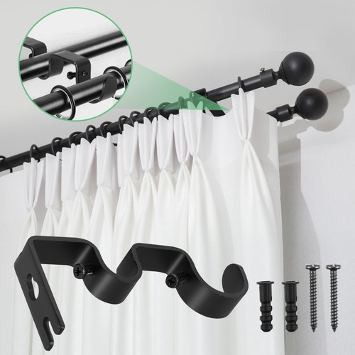 Pcs double curtain - double, rod