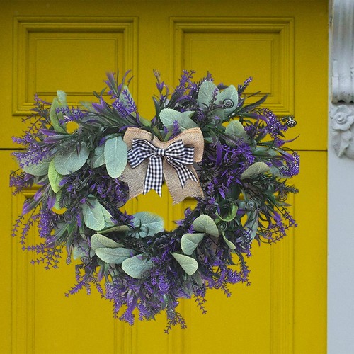 Lavender wreath heart shape - lavender,