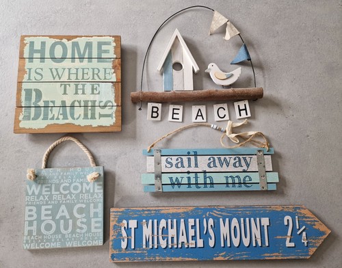 Coastal nautical wall plaques - wall,
