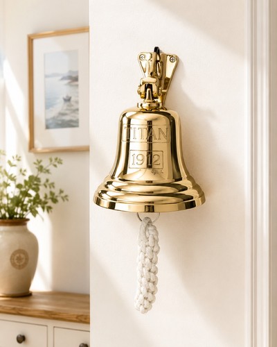 Brass titanic ship - ship, bell