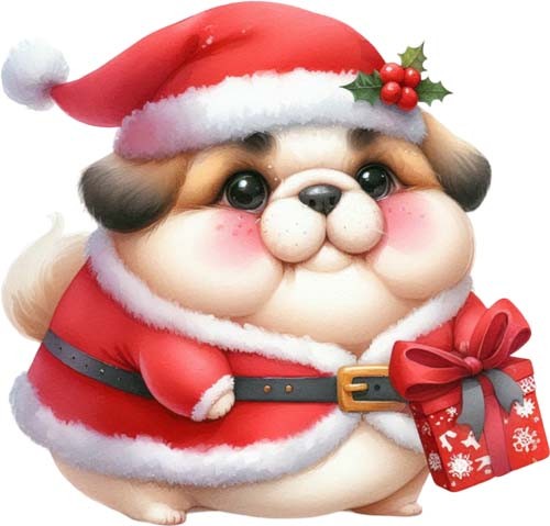 Watercolour christmas funny - watercolour,