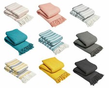 100%COTTON LARGE SIZE WOVEN SOFA BED SETTEE THROW CHAIR COVER BLANKET BEDSPREAD