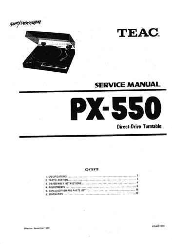 Service manual for - teac, px-550