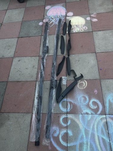 Black roof rack - black, bars
