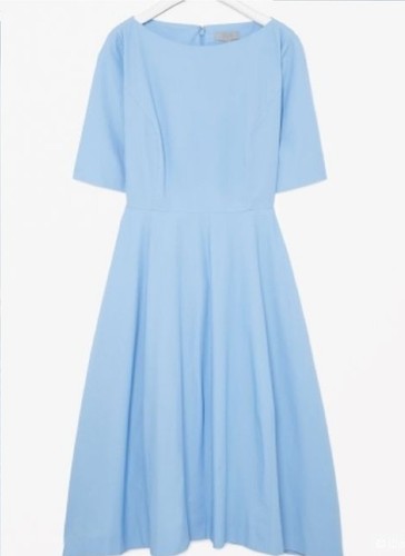 Cos blue cotton short sleeve - cotton, short-sleeve