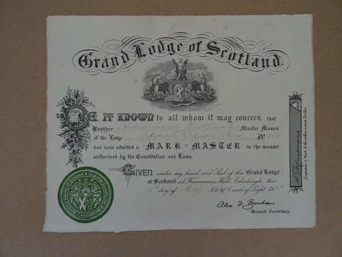 Masonic certificate mark - masonic,
