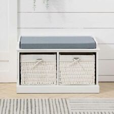 Shoes Storage Bench Two Rattan