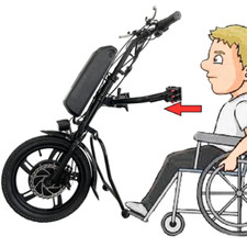 16 Inch Wheelchair Handcycle Attachment Electric Tractor 36V 250W/350W/500W