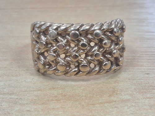 Mens 9ct gold keeper ring - mens,