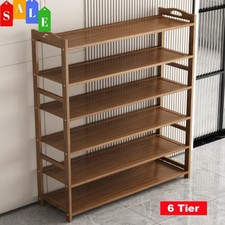 5/6 Tier Wooden Shoe Rack Tall