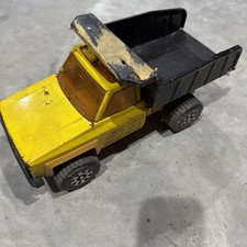 Tonka Toys Vintage Pressed Steel Pickup Dump Truck Chevy Truck Yellow 1970s