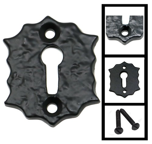 Black antique iron floral - black,