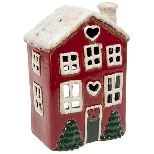 Village pottery christmas red - village,