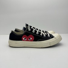 Converse Comme Des Garcons CDG PLAY Trainers Black Low Size UK 8
