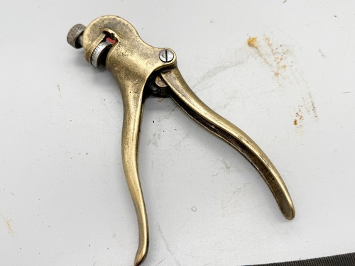 Vintage brass saw set pliers - vintage,