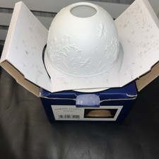 Nordic Lights Candle Shade Bone Porcelain Fire Flies And Flowers Pattern