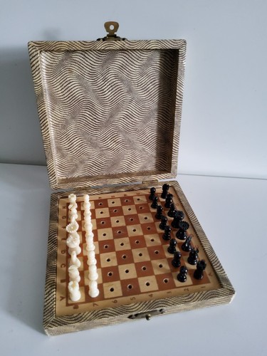 Vintage travel chess set - set, in