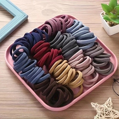 50pcs thick hair ties seamless - hair,