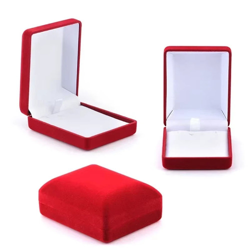 Velvet necklace box pendant - velvet,