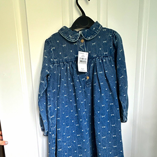 Next girls blue denim - next, smock
