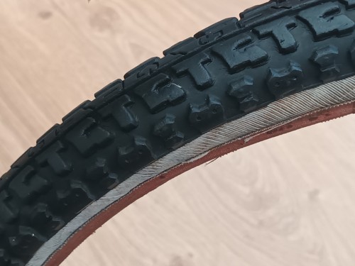 Old school bmx tyre - old,