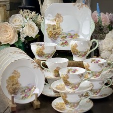 SHELLEY Tea Set Heather 21pcs #13419 1950’s English Vintage Excellent
