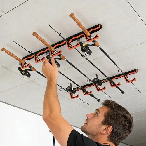 Wall mounted fishing pole - wall,