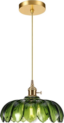 Vintage pendant light - light, shade