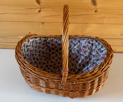 Vintage handwoven wicker - handwoven,