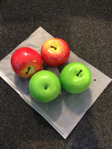 Fake apples display window - fake,