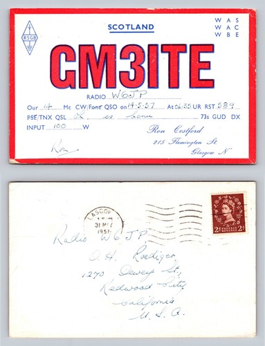 Ham radio qsl qso postcard - ham,