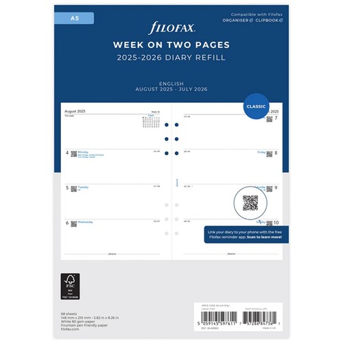 Filofax 2026 2027 - 2027, a5