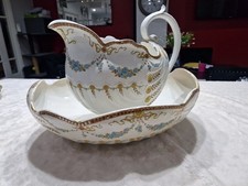 THE FOLEY FAIENCE  WASH BASIN AND JUG SUPER RARE