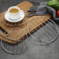 Thick Stainless Steel Steam Rack Round Steamer Stand Grill Rack Kitchen Tool UK