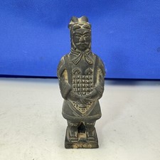 Statue Terracotta Clay Chinese Warrior Figurine Ornament Collectable Vintage